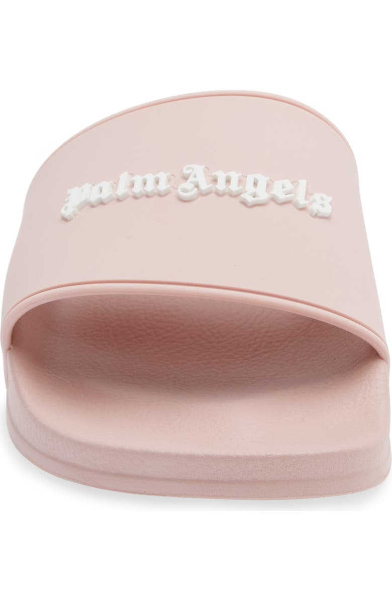 Palm Angels Logo Pool Slide Sandal, Alternate, color, Pink White