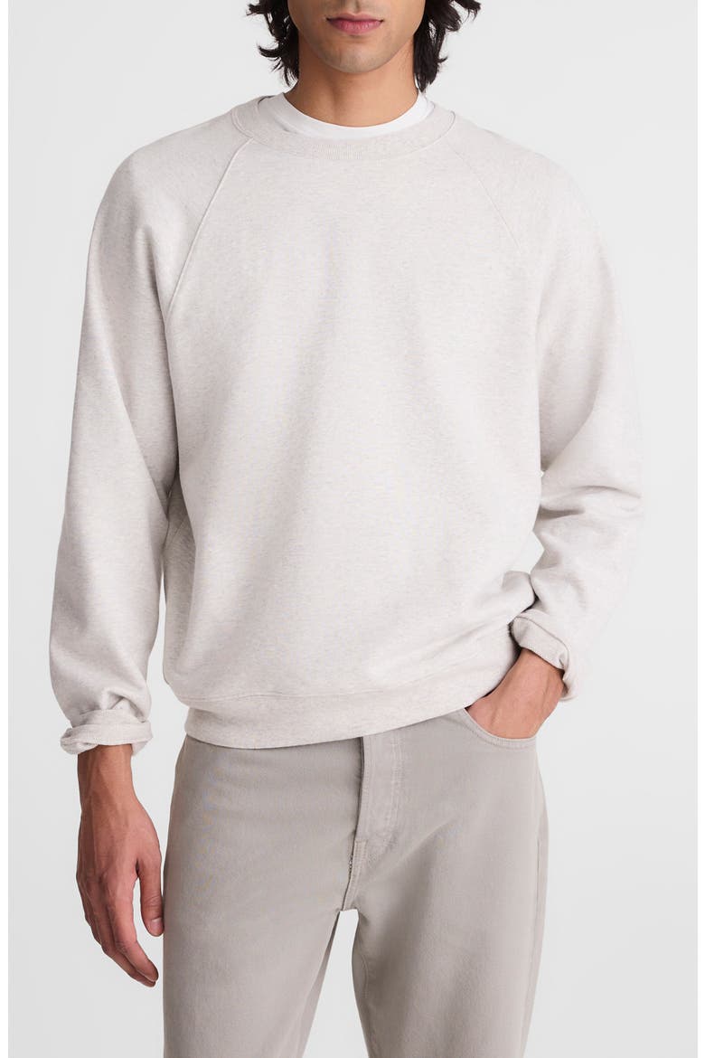 Crewneck Loopback Terry Sweatshirt, Main, color, HEATHER GREY