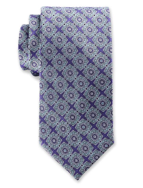 Big & Tall Medallion Silk Tie