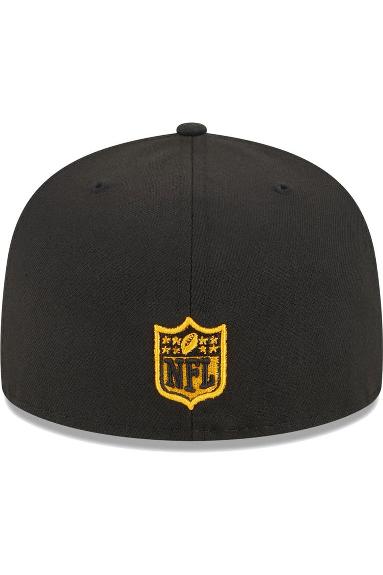 Men's New Era Black Pittsburgh Steelers  Main 59FIFTY Fitted Hat, Alternate, color, Black