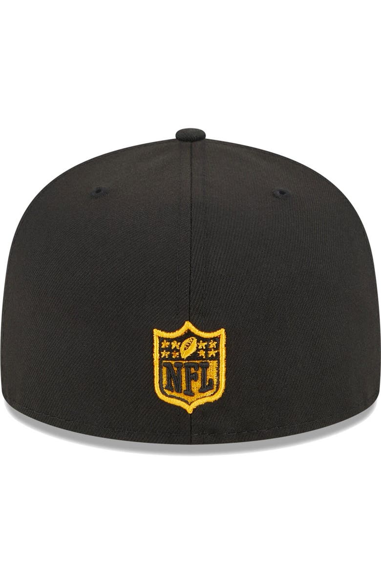 New Era Men's New Era Black Pittsburgh Steelers Main 59FIFTY Fitted Hat, Alternate, color, Black