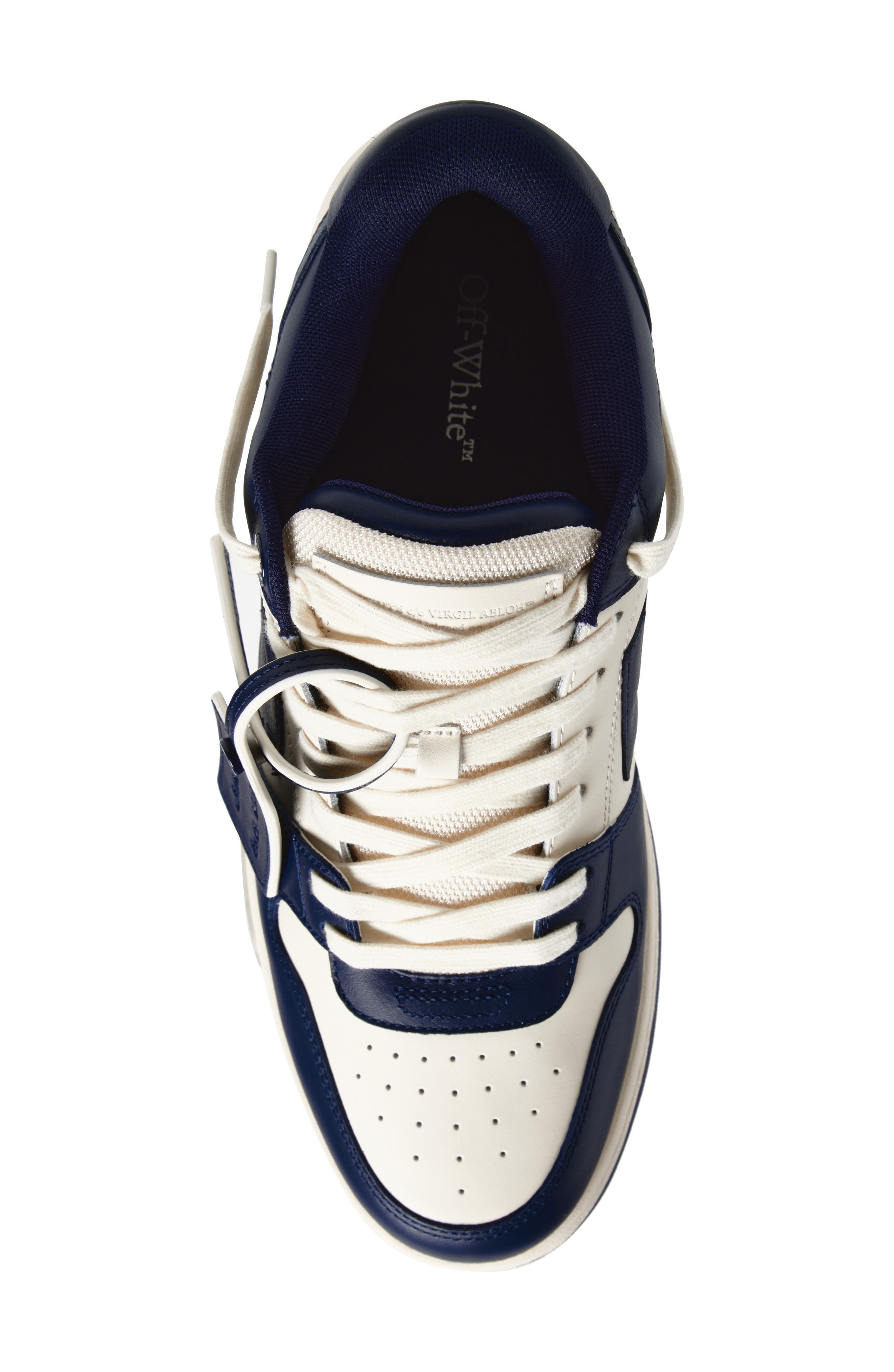 Off-White Out of Office Low Top Sneaker, Alternate, color, Off White - Petrol Blue