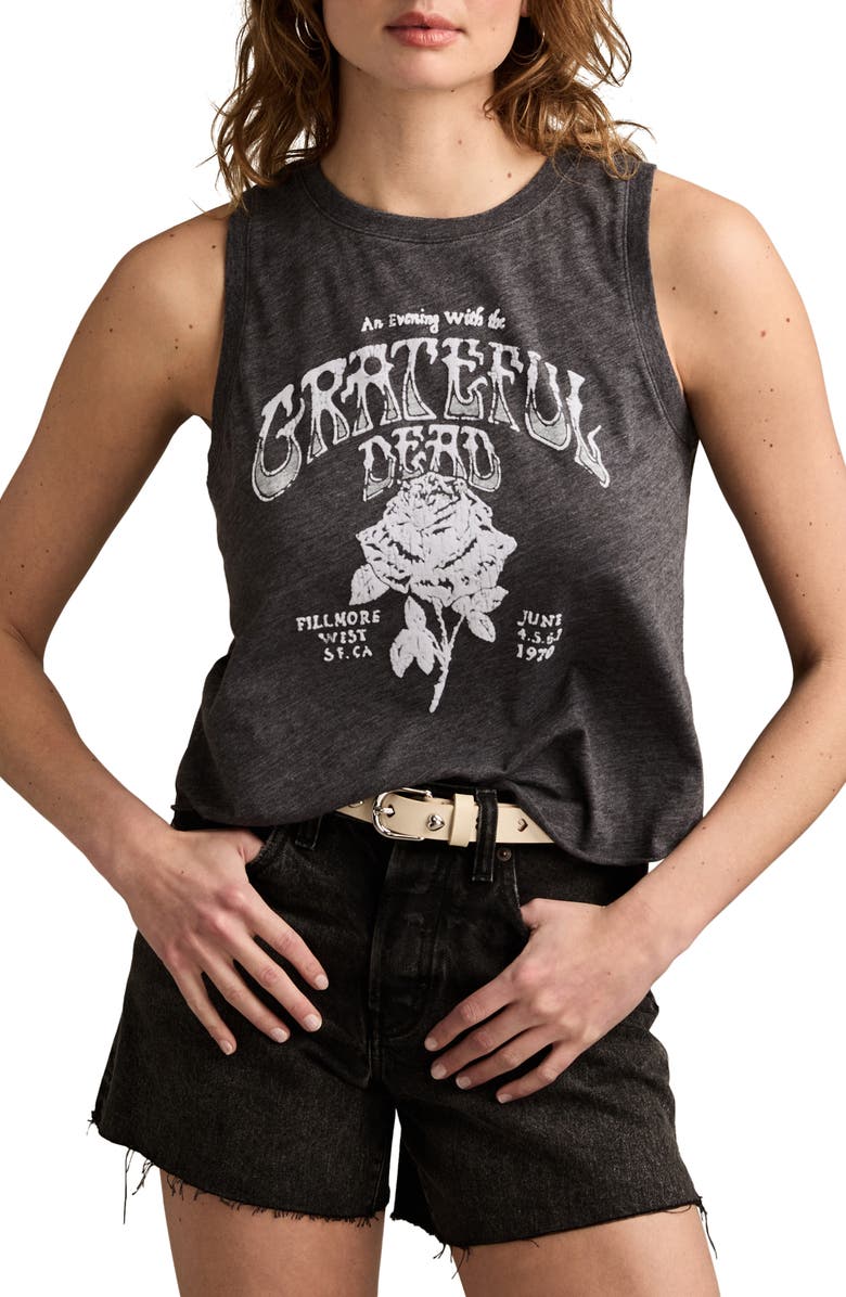 Lucky Brand Grateful Dead Rose Graphic Tank, Main, color,