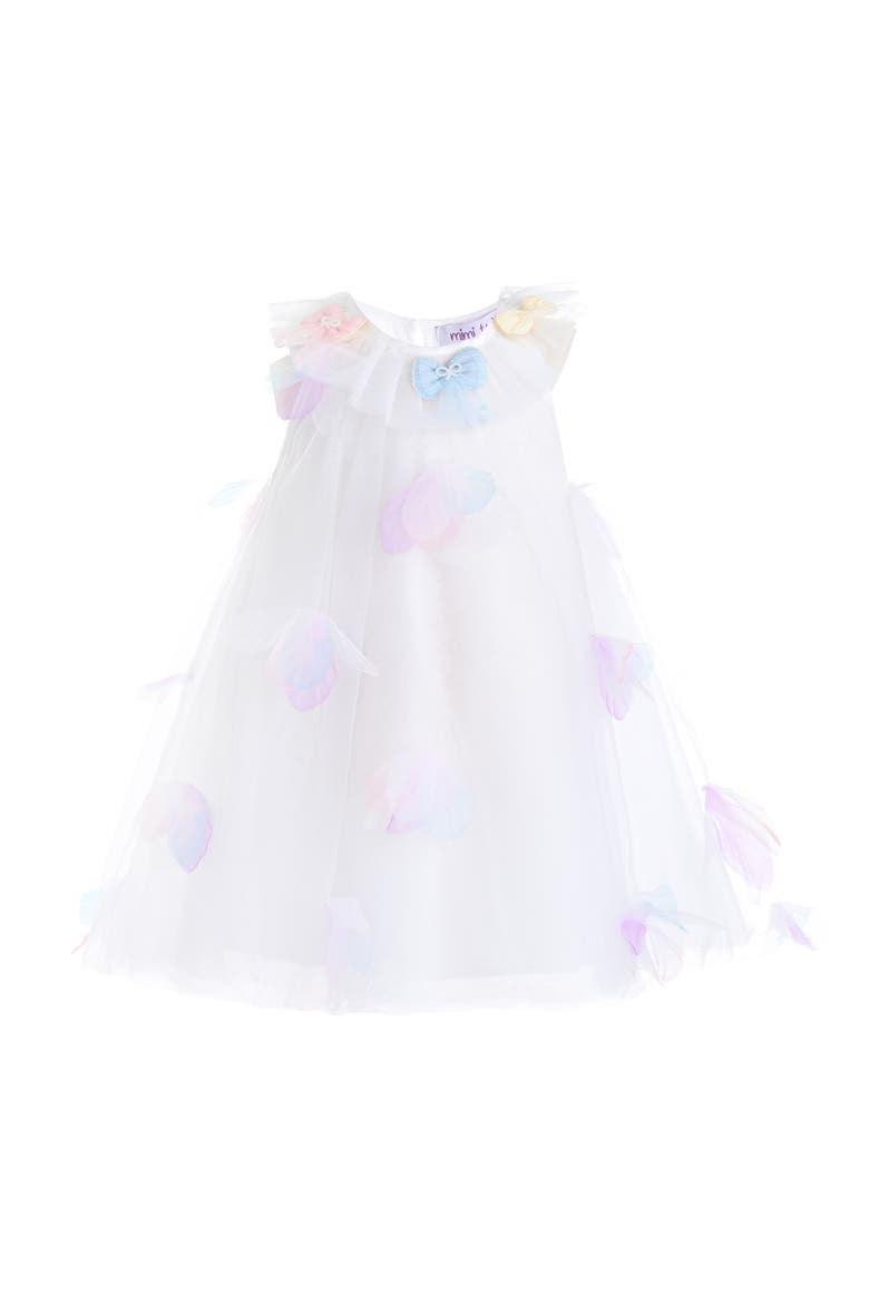 Seraphielle Petal Tulle Dress, Alternate, color, White