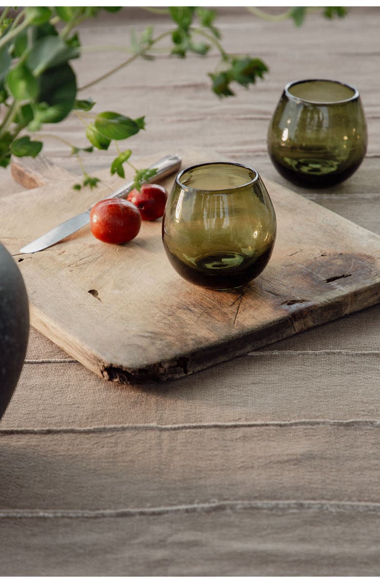 Villa Lua Home Ronde Blown Glass - Set of 2, Alternate, color, Olive
