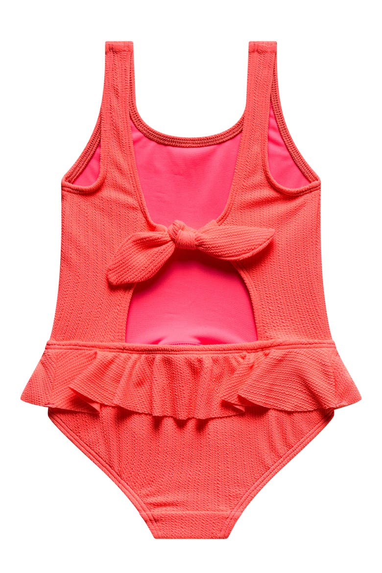 Kids' Ruffle Textured One-Piece Swimsuit, Alternate, color, SLUSHY