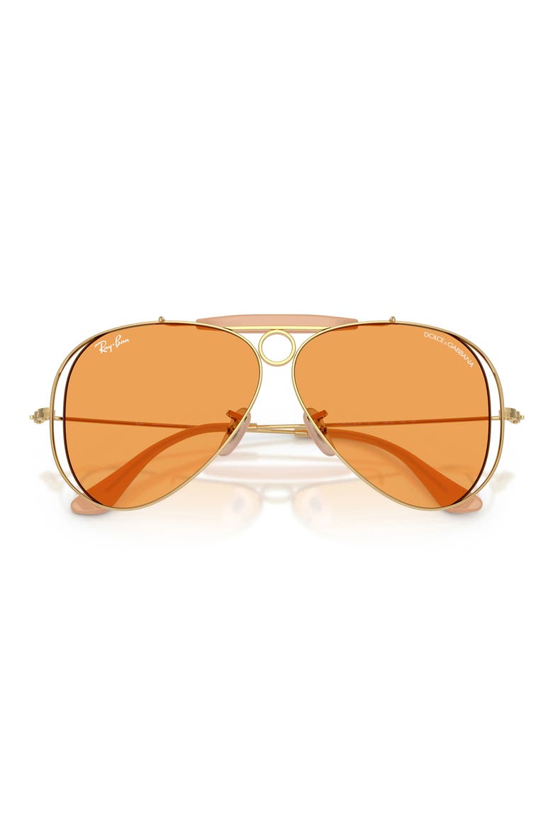 53mm Shooter Pilot Sunglasses, Alternate, color, ARISTA / ORANGE