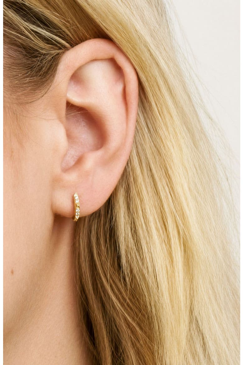 Charlotte Renegade Huggie Hoop Earrings 1/2", Alternate, color, Gold