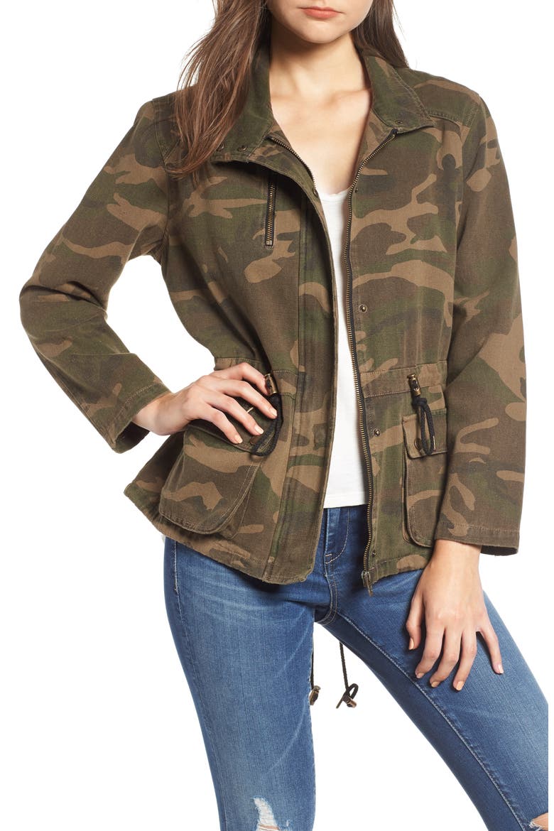 Camo Print Army Jacket, Main, color, ARMY GREEN