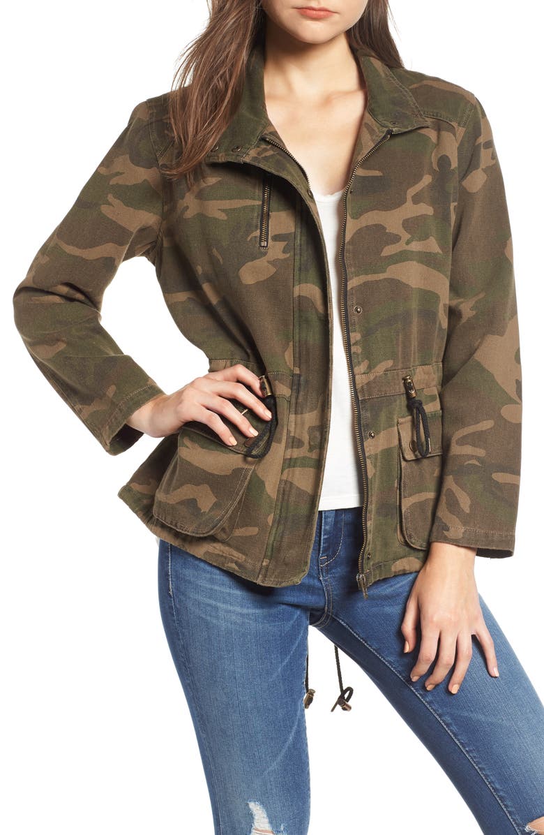 BLANKNYC Camo Print Army Jacket, Main, color, 