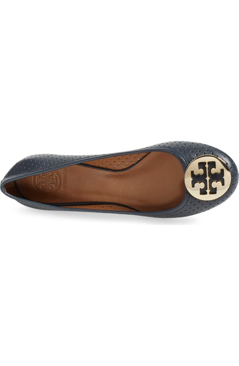 Tory Burch 'Reva' Perforated Ballerina Flat, Alternate, color,