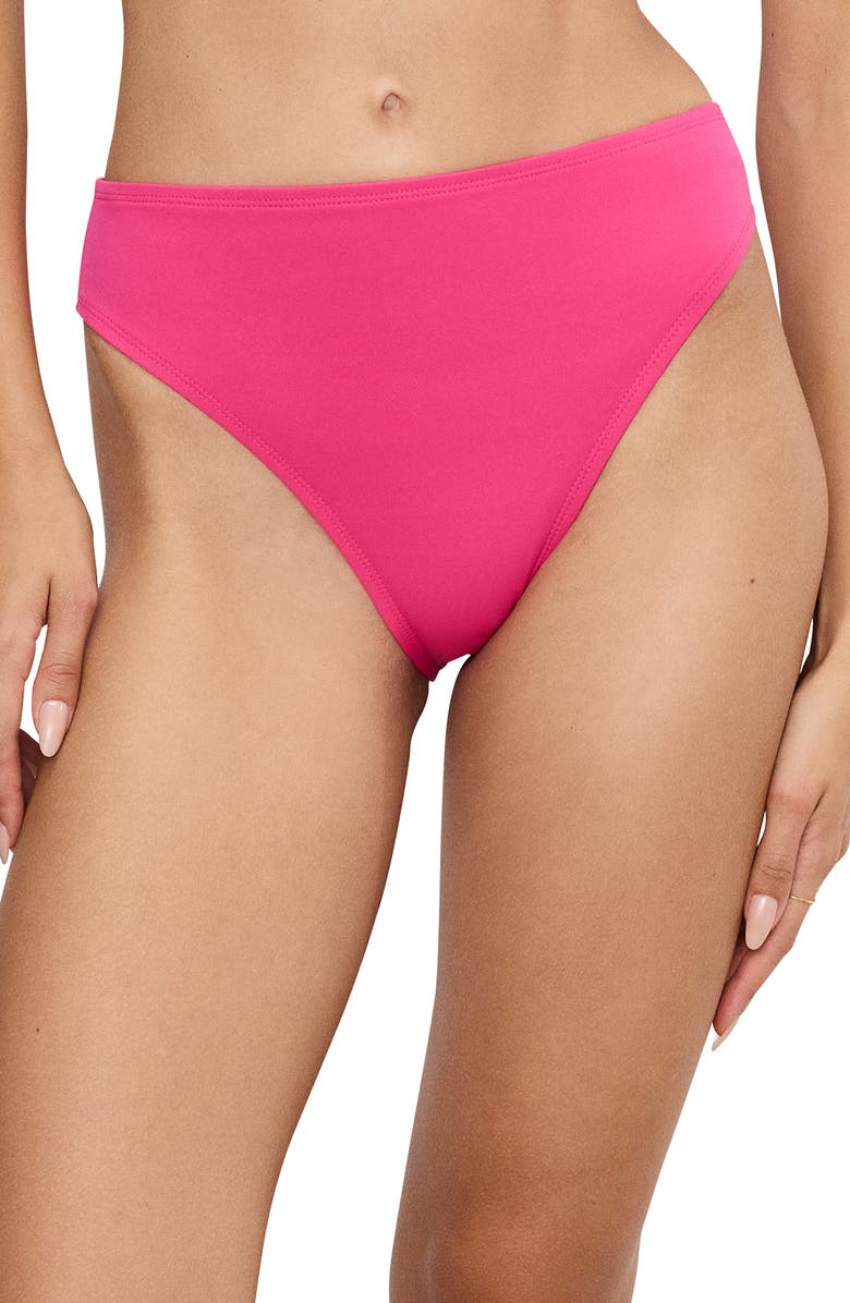 Good American Always Fit Good Waist Bikini Bottoms, Main, color, Ballerina Pink004