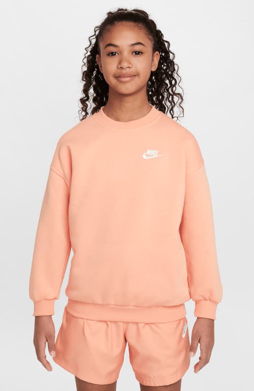 Nike Sportswear Club Fleece Big Kids' Oversized Sweatshirt In Pink