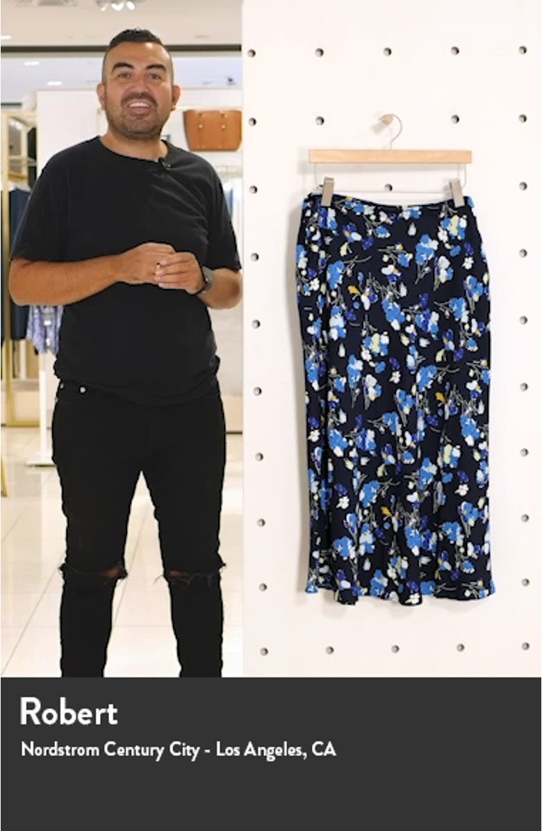 Halogen Bias Cut Midi Skirt, sales video thumbnail