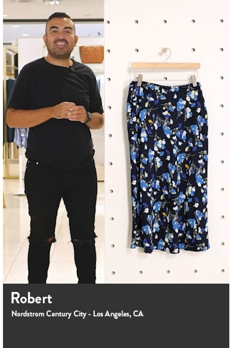 Halogen Bias Cut Midi Skirt video