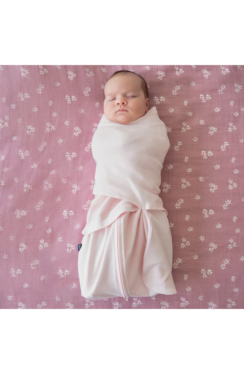 HALO Sleepsack Swaddle 100% Organic Cotton 1.5 TOG Newborn 1-Piece Gift Set with Box, Alternate, color, Strawberry