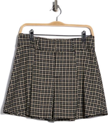 Check Pleated Skirt