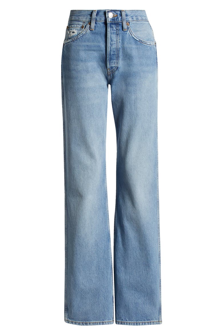 Originals High Waist Loose Jeans, Alternate, color, WORNBLUE