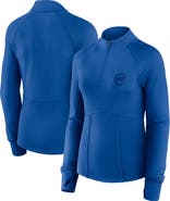 FANATICS Women's Fanatics Royal Chicago Cubs Elements Raglan Tri-Blend Quarter-Zip Top