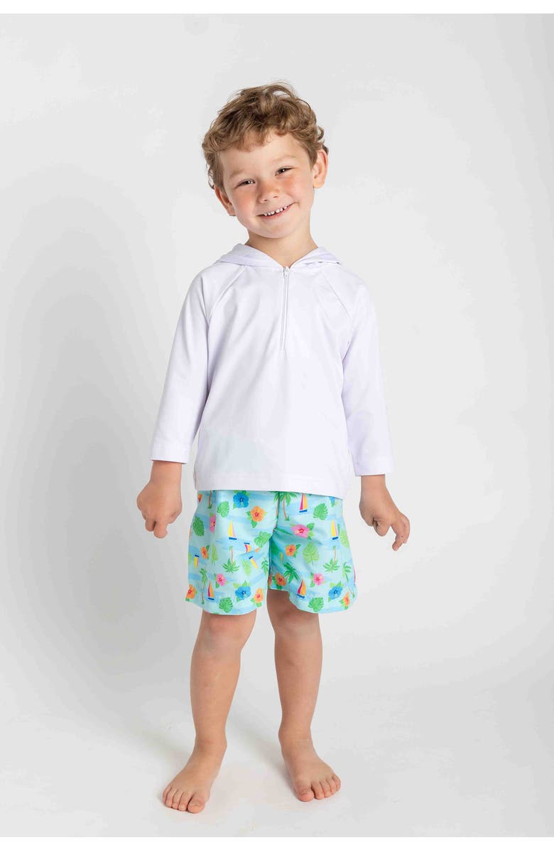 Florence Eiseman Tropical Print Swim Trunk, Alternate, color, Multi