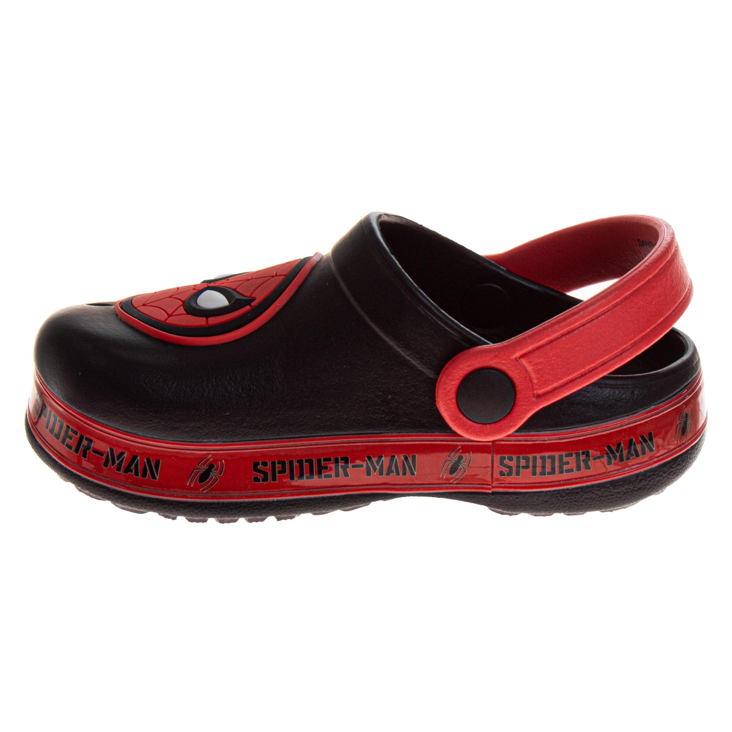 Spider-Man Spiderman Boys Glogs, Alternate, color, Black Red