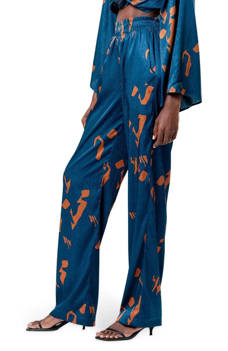 DIARRABLU Yraf Leer High Waist Pants, Alternate, color, Blue