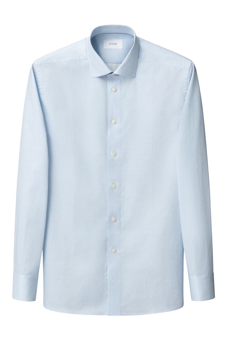 Contemporary Fit Signature Twill Button-Up Shirt, Alternate, color, LIGHT BLUE