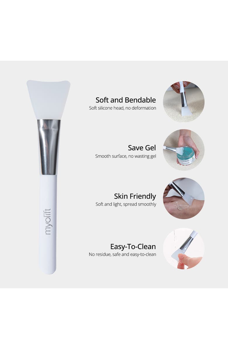 7e Wellness Silicone Brush Applicator For Skincare, Alternate, color, White
