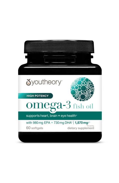 High Potency Omega-3 Fish Oil Soft Gels 60 Count