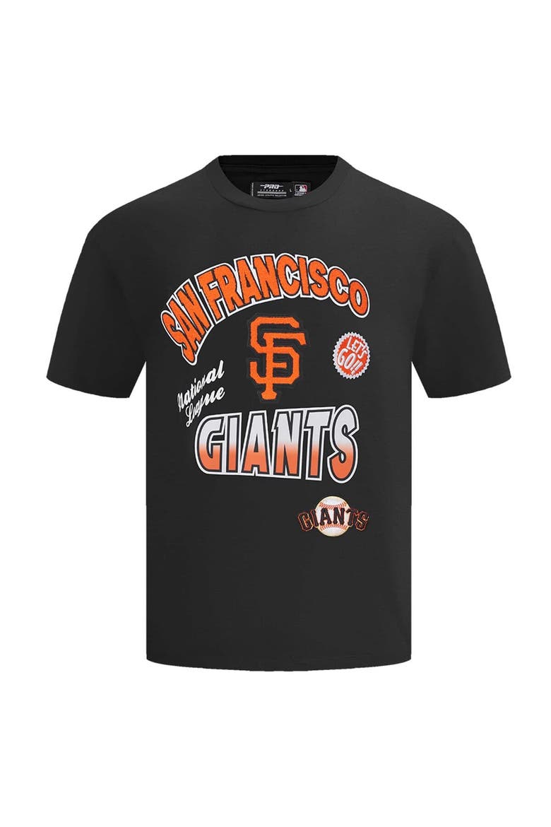 Men's Pro Standard Black San Francisco Giants Turn It Up Dropped Shoulder T-Shirt, Alternate, color, Black