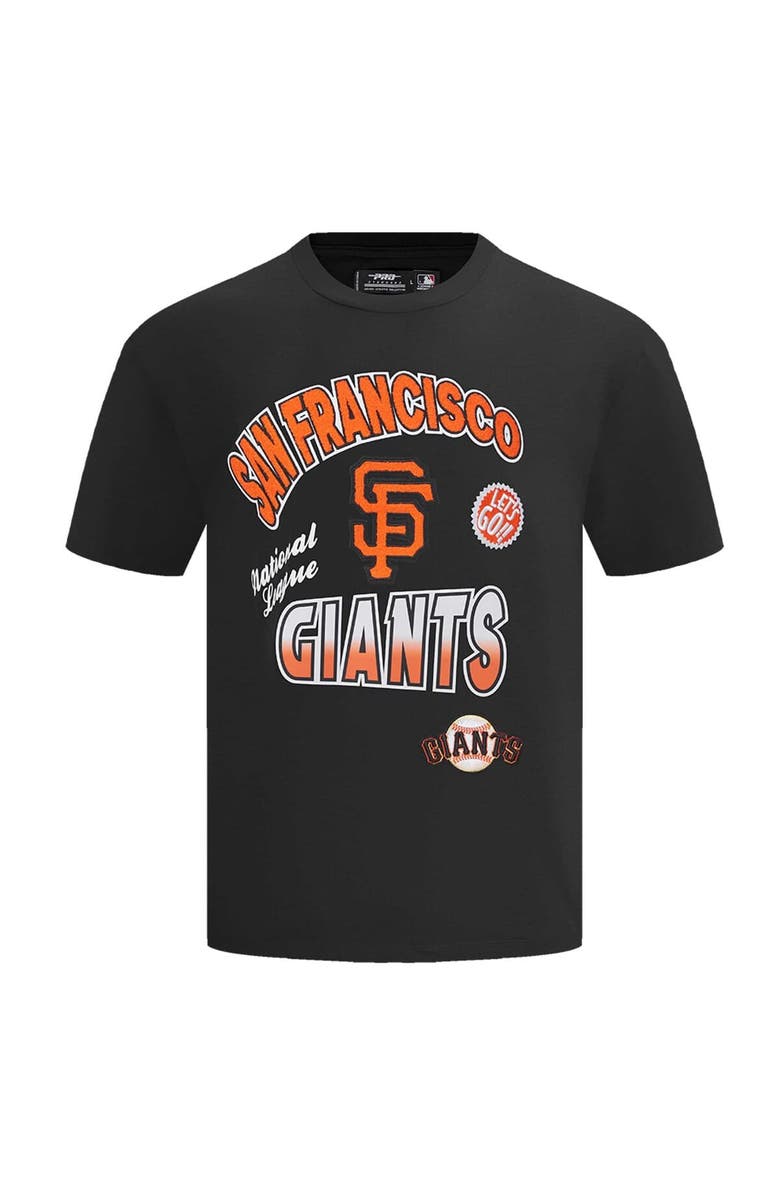 PRO STANDARD Men's Pro Standard Black San Francisco Giants Turn It Up Dropped Shoulder T-Shirt, Alternate, color, Black