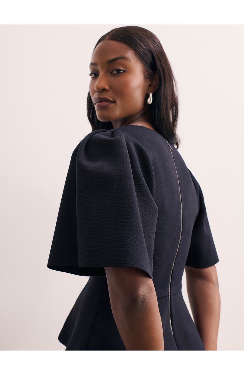 The Fold Nocara Sculpt Knit Dress, Alternate, color, Navy