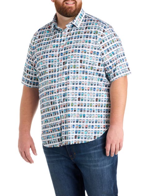 Big & Tall  Paradis Portal Print Sport Shirt