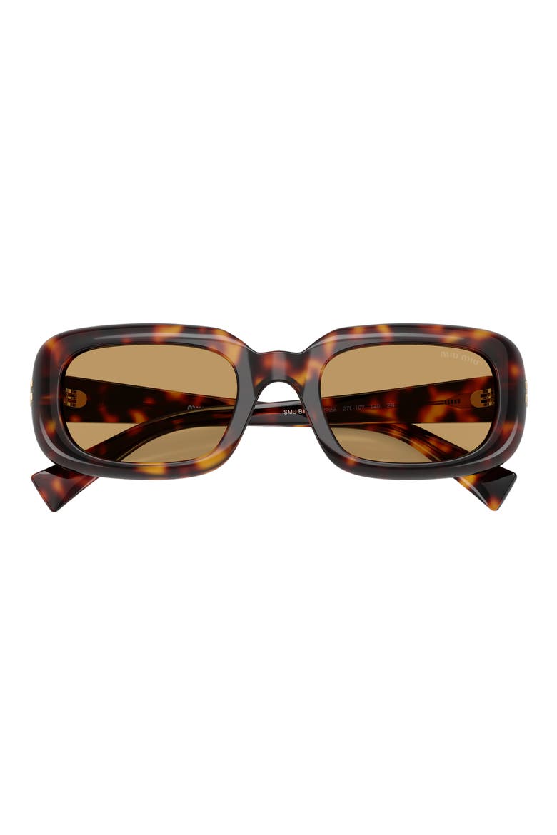 52mm Rectangular Sunglasses, Alternate, color, HAVANA / BROWN