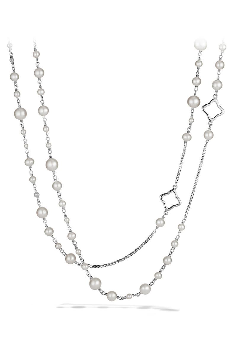Bijoux Chain Necklace with Pearls, Main, color, PEARL