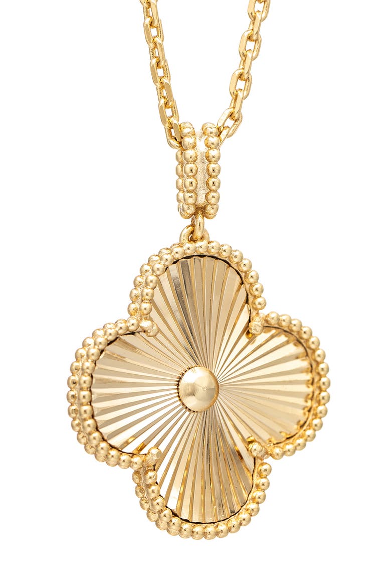 Clover Pendant Necklace, Alternate, color, 18K GOLD CLAD