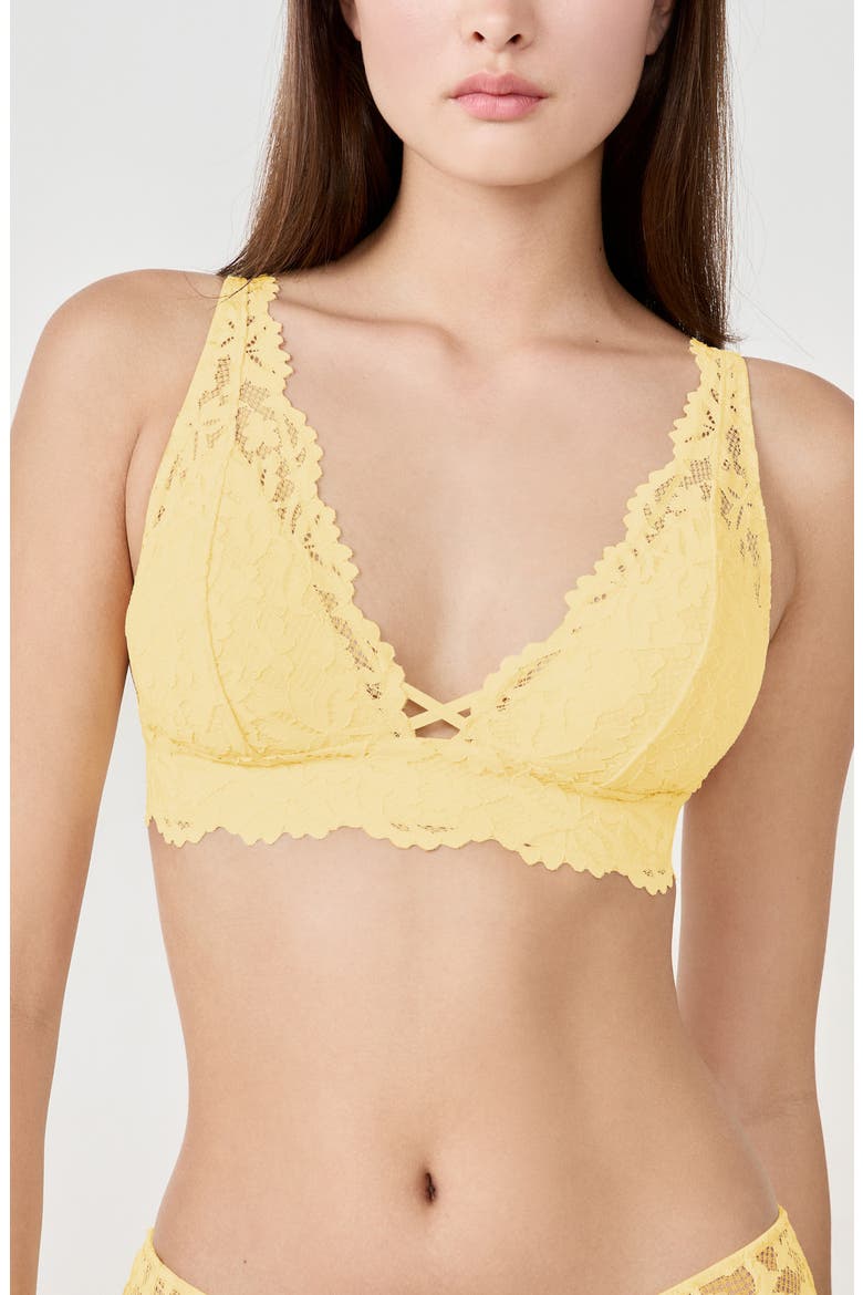 Legende Wireless Triangle Bra, Alternate, color, VANILLA