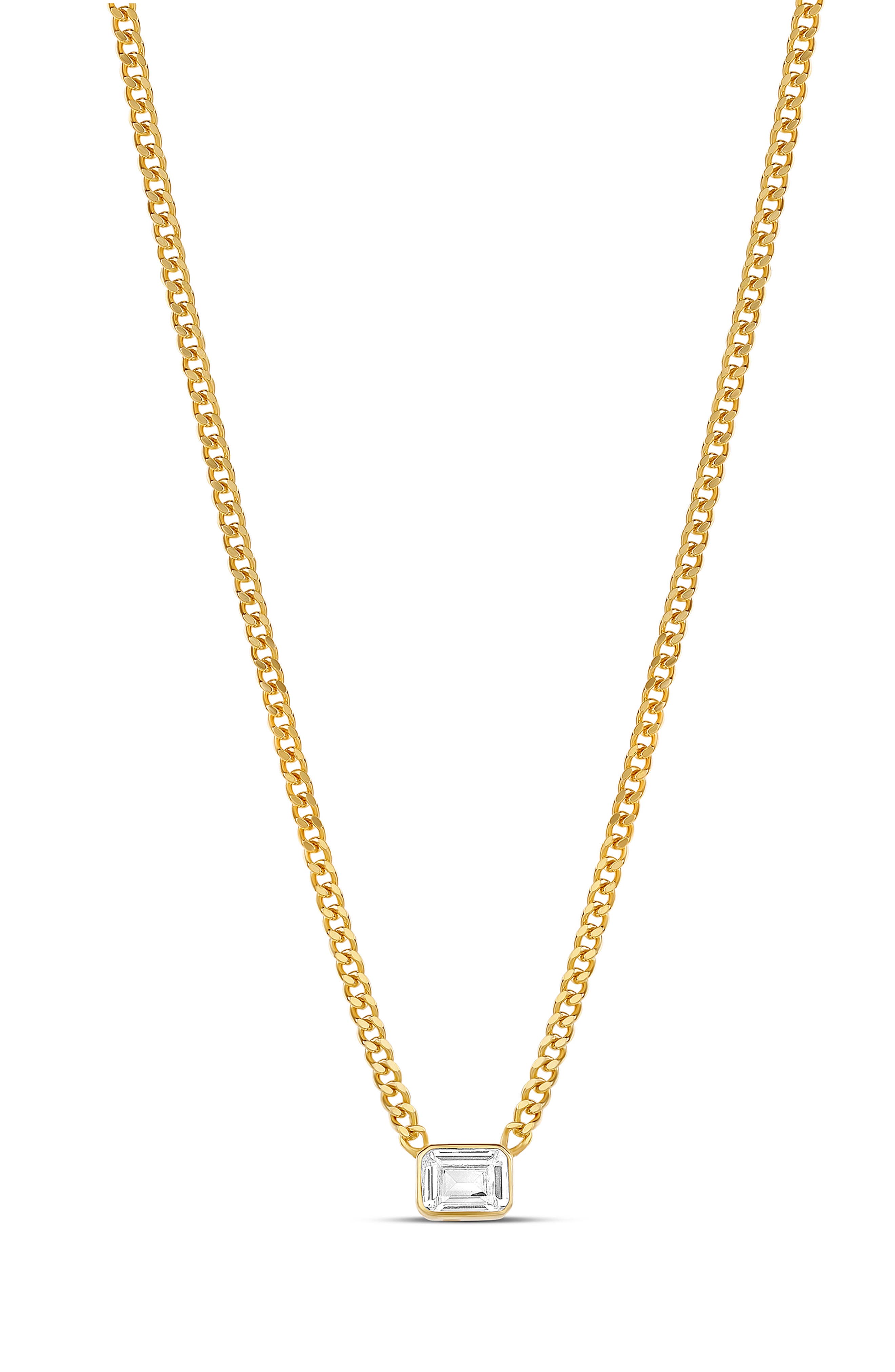 GOLD/ WHITE/EMERALD CUT