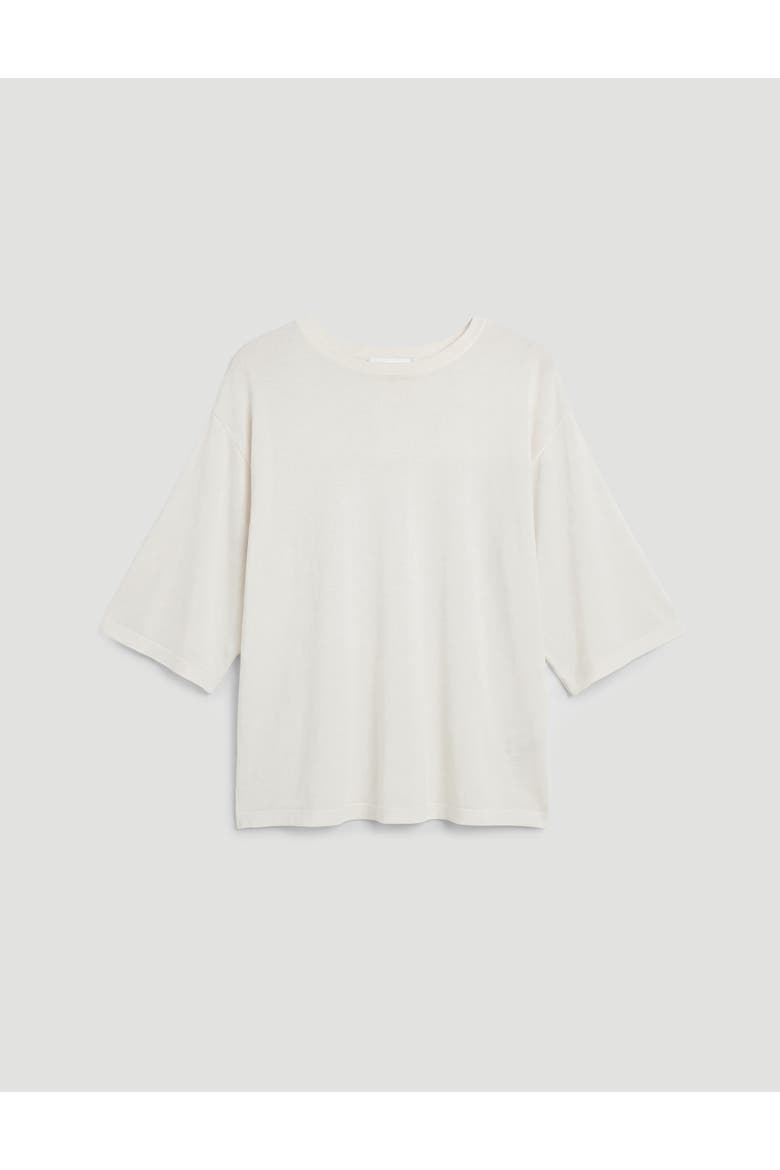 Relaxed Knitted T-shirt, Alternate, color, Ecru White