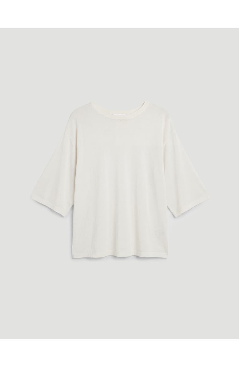 Hush Relaxed Knitted T-shirt, Alternate, color, Ecru White