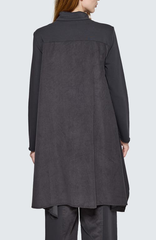 Luukaa Raven Asymmetric Cord-panel Jacket In Black