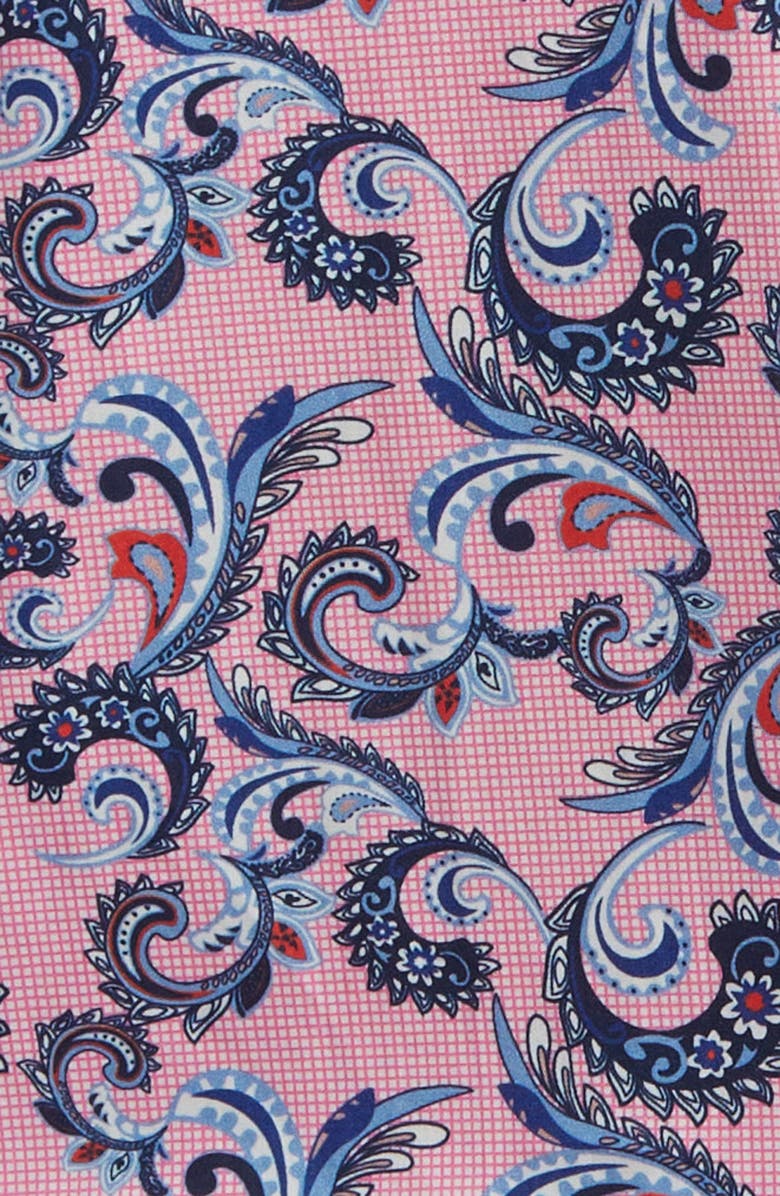 Johnston & Murphy Paisley Print Cotton Button-Up Shirt, Alternate, color, Pink
