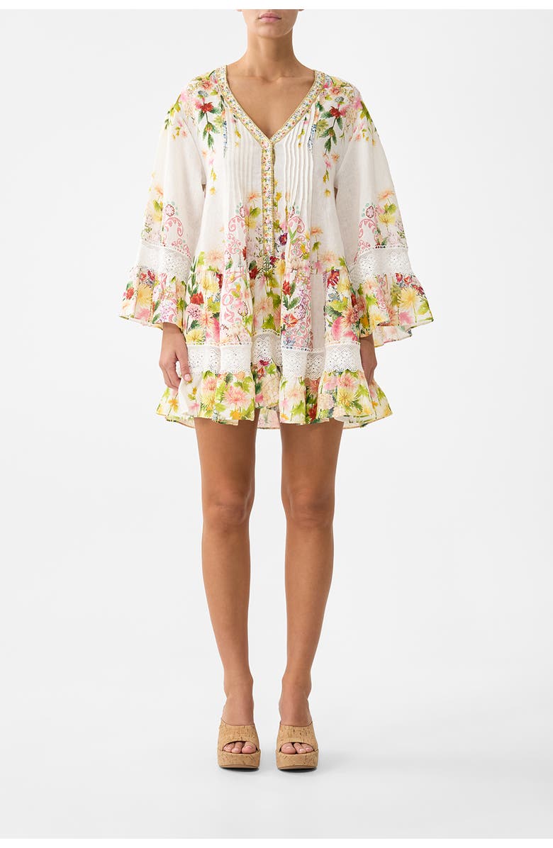 Camilla V Neck Tiered Dress, Main, color, The Call Of Catalonia