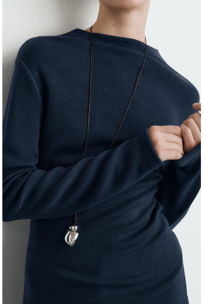 Funnel Neck Sweatshirt, Alternate, color, NAVY