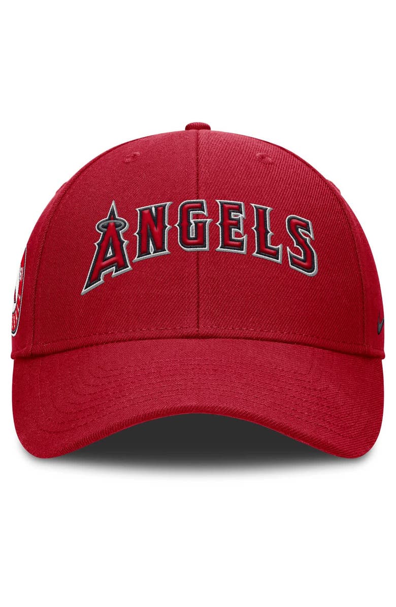 Nike Men's Nike Red Los Angeles Angels Rise Gaberdine Adjustable Hat, Alternate, color, Red