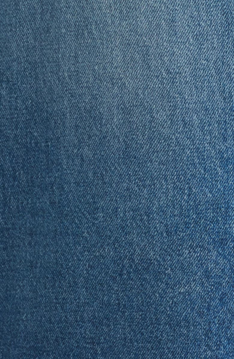 rag & bone Miramar Gillian Trompe l'Oeil Faux Denim Cotton Terry Midi Skirt, Alternate, color, 