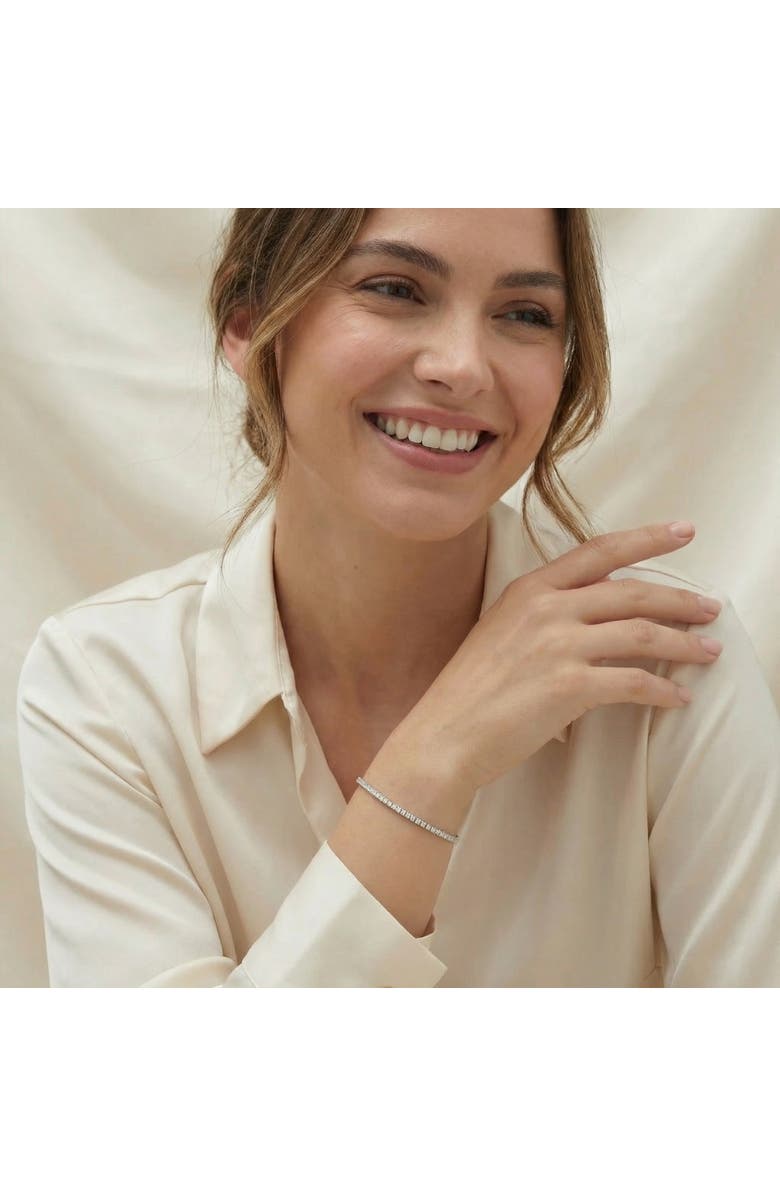 Bliss Diamond 2 cttw Lab Grown Diamond Tennis Bracelet 14 KT Gold 7", Alternate, color, 14K White Gold