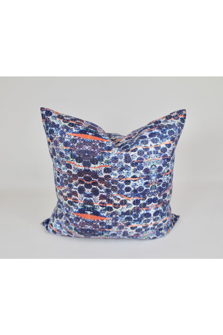Blue Bubbles Velvet Pillow, Main, color, Blue