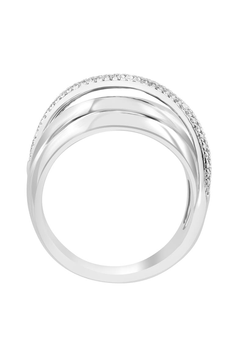 Sterling Silver Diamond Pavé Band Ring - 0.25ctw, Alternate, color, WHITE