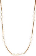 EFFY 14K Yellow Gold Scattered Pearl Chain Necklace